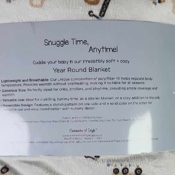 YEAR ROUND BOYS BABY BLANKET COOL IN SUMMER, WARM IN WINTER - Picture 6 of 7